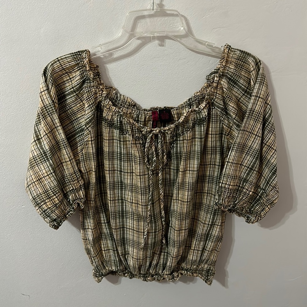 Cinched peasant top